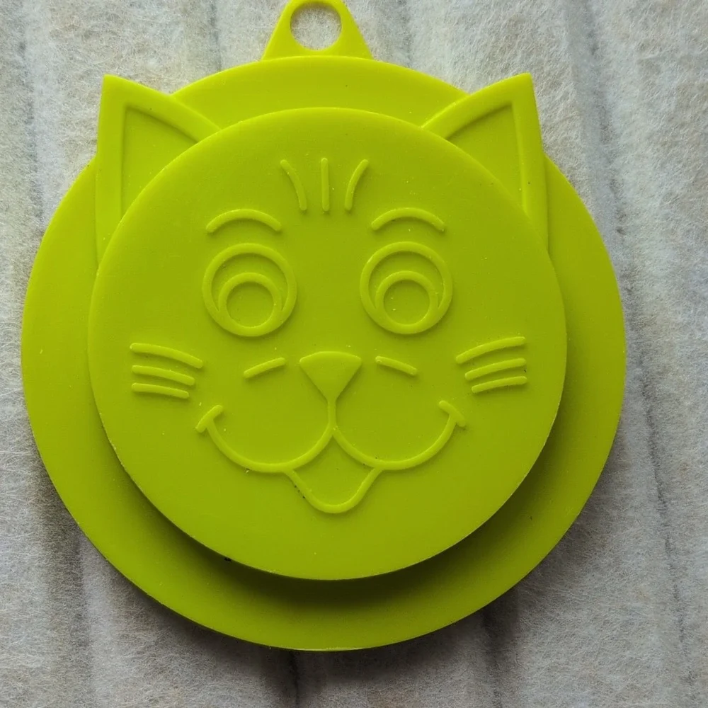 Aspen Pet Kitty Kap Yellow Plastic Cat Food Can Lid Cover JK16250A